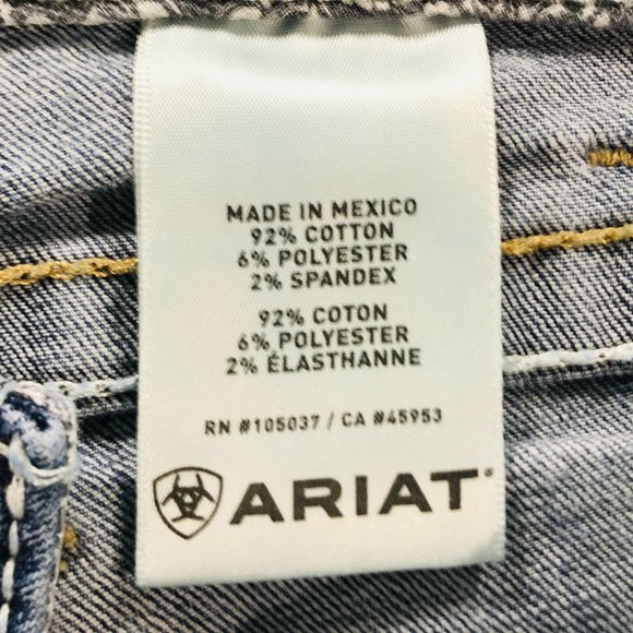 Ariat Women’s REAL Riding Jeans Boot Cut Whipstitch Size 30R Blue Mid Rise 30X31 - Picture 7 of 11